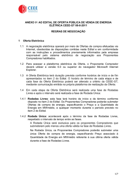 ANEXO IV AO EDITAL DE OFERTA P&Uacute;BLICA DE VENDA