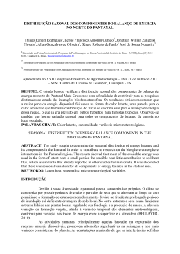 DISTRIBUI&Ccedil;&Atilde;O SAZONAL DOS COMPONENTES DO BALAN&Ccedil;O