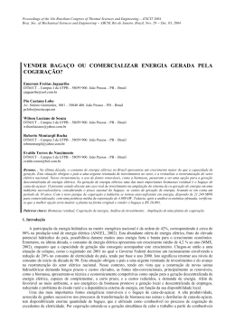 vender baga&ccedil;o ou comercializar energia gerada pela