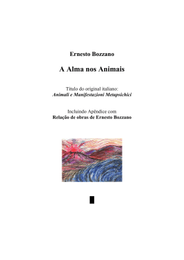 A Alma dos Animais - Biblioteca Virtual Esp&iacute;rita
