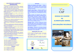 Folheto Regras Higiene na Alimentacao Animal - CAP