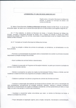1 - Munic&iacute;pio de Araras