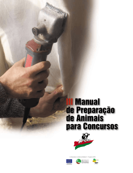 III Manual de Prepara&ccedil;&atilde;o de Animais para Concursos