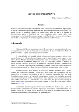 Gest&atilde;o de conhecimento