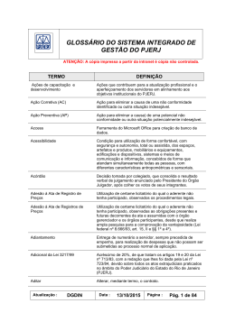 Gloss&aacute;rio - Tribunal de Justi&ccedil;a do Estado do Rio de Janeiro