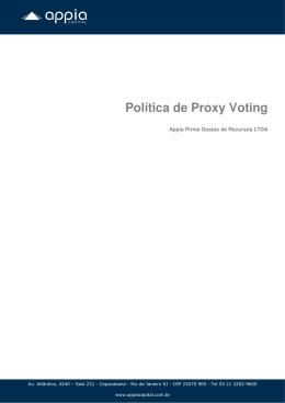 Política de Proxy Voting