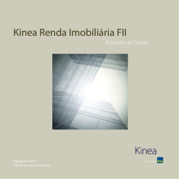 KINEA RENDA IMOBILIARIA FII - Relat&oacute;rio do Gestor - 08