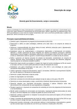 Descri&ccedil;&atilde;o de cargo