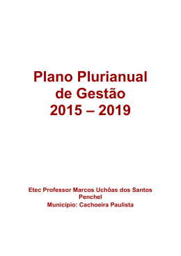 Plano Plurianual de Gest&atilde;o (PPG) 2015 - PDF