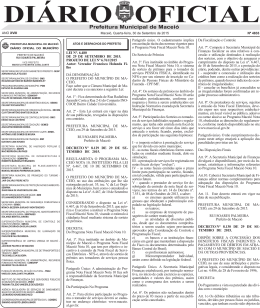 Diário Oficial - Prefeitura de Maceió