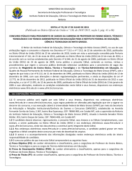 (Publicado no Di&aacute;rio Oficial da Uni&atilde;o n.&ordm; 136, de 20/07/2015