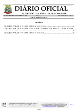 di&aacute;rio oficial munic&iacute;pio de santa tereza do oeste