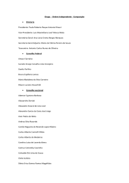 Chapa - Ordem Independente - Composi&ccedil;&atilde;o &bull; Diretoria