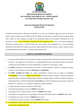 ESTADO DA PARA&Iacute;BA PREFEITURA