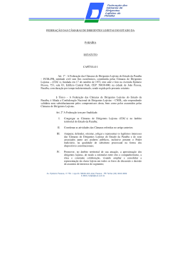 FEDERA&Ccedil;&Atilde;O DAS C&Acirc;MARAS DE DIRIGENTES