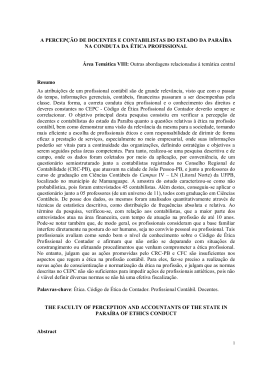 A PERCEP&Ccedil;&Atilde;O DE DOCENTES E CONTABILISTAS DO ESTADO