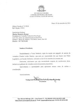 A ESTADO DA PARAÍBA CAMARA MUNICIPAL DE PATOS (CASA