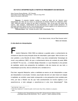 do fato &agrave; interpreta&ccedil;&atilde;o a partir do pensamento de nietzsche