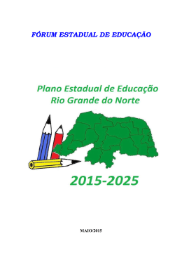 Plano Estadual de Educação 2015 - Sistema ADCON