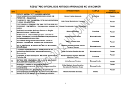 resultado oficial dos artigos aprovados no vii connepi