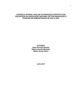 controle interno: an&aacute;lise da produ&ccedil;&atilde;o cient&iacute;fica dos