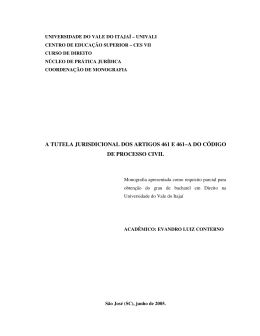 a tutela jurisdicional dos artigos 461 e 461&ndash;a do c&oacute;digo de