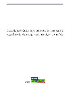 Guia de refer&ecirc;ncia para limpeza, desinfec&ccedil;&atilde;o e