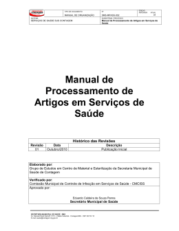 Manual de Processamento de Artigos em Serviços de