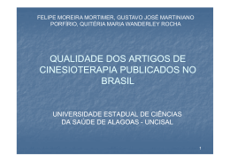 qualidade dos artigos de cinesioterapia publicados no brasil
