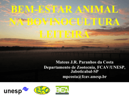 BEM-ESTAR ANIMAL NA BOVINOCULTURA LEITEIRA