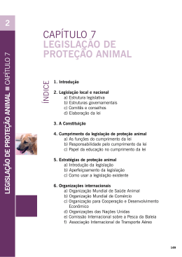 Legisla&ccedil;&atilde;o de prote&ccedil;&atilde;o animal