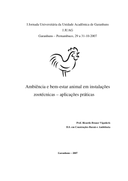 Ambi&ecirc;ncia e bem-estar animal em instala&ccedil;&otilde;es zoot&eacute;cnicas