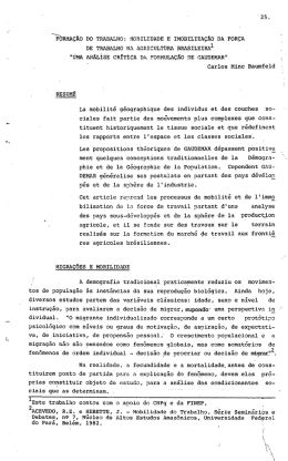 DE TRABALHO NA AGRICULTURA BRASILEIRAl
