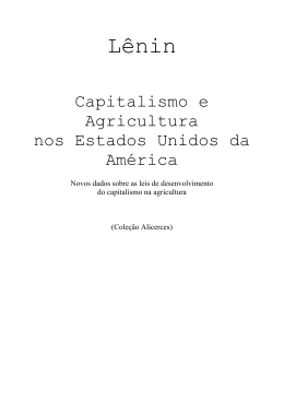 Lenin – Capitalismo e agricultura nos EUA