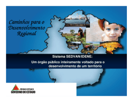 Caminhos para o Desenvolvimento Regional