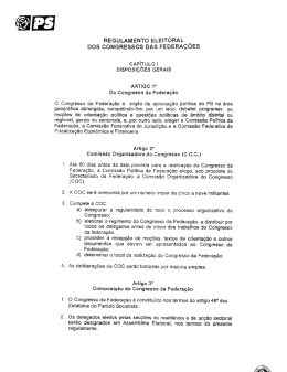 Regulamento Eleitoral dos Congressos da Federação