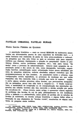 Favelas URaANÀs, FAvELAs RURAIS