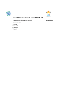 Selo UNICEF Munic&iacute;pio Aprovado, Edi&ccedil;&atilde;o 2009-2012