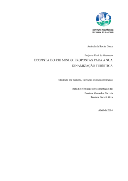 ecopista do rio minho - Repositorio Cientifico IPVC