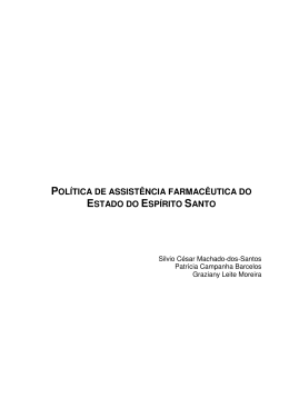 pol&iacute;tica de assist&ecirc;ncia farmac&ecirc;utica do estado do esp&iacute;rito santo