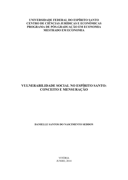 Vulnerabilidade social no Espirito Santo