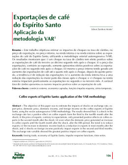 Exporta&ccedil;&otilde;es de caf&eacute; do Esp&iacute;rito Santo