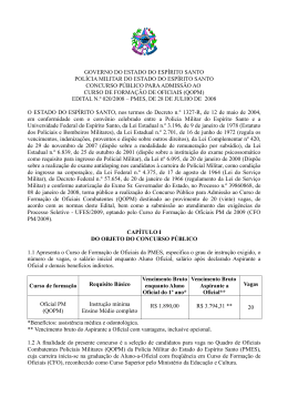 GOVERNO DO ESTADO DO ESPÍRITO SANTO POLÍCIA MILITAR