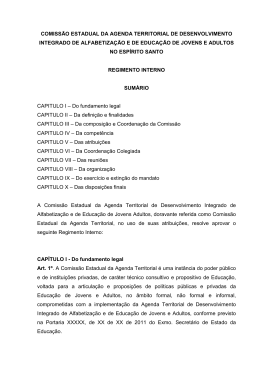 Acesse aqui o Regimento Interno da Agenda Territorial do Esp&iacute;rito