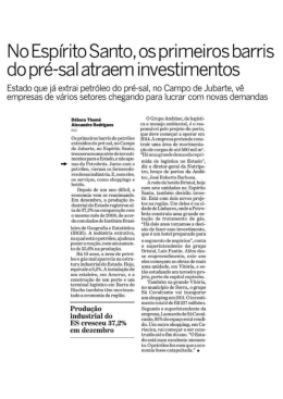 No Espírito Santo, os primeiros barris do pré