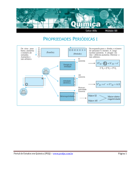 PROPRIEDADES PERI&Oacute;DICAS I - Portal de Estudos em Qu&iacute;mica