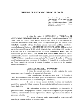 Termo de Convênio - Tribunal de Justiça do Estado de Goiás