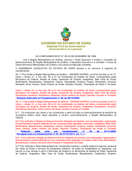 GOVERNO DO ESTADO DE GOI&Aacute;S