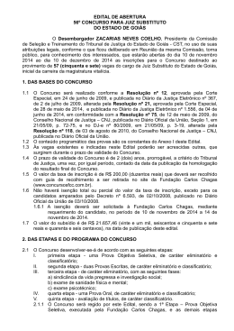 EDITAL DE ABERTURA 56º CONCURSO PARA JUIZ SUBSTITUTO