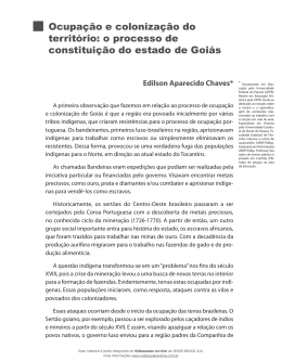 o processo de constituição do estado de Goiás